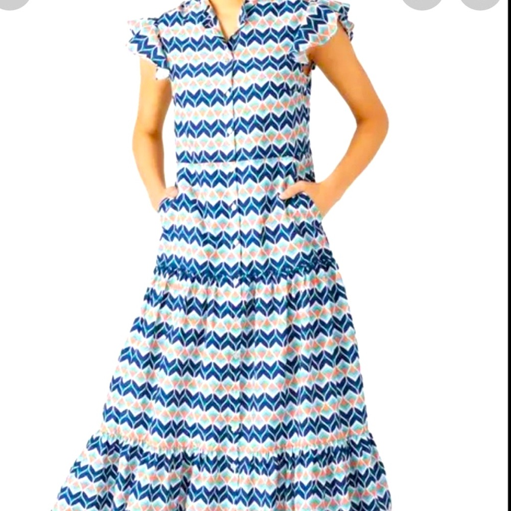 Paloma Blue Maxi Dress - Large